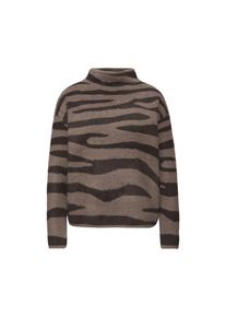 Sweter żakardowy Street One - dla pań - rozmiar 38 - kolor: brązowy