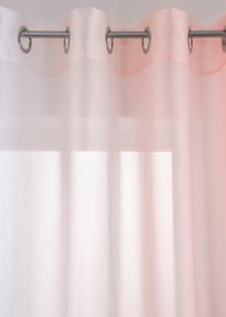 bonprix Firanki z lekkiego woalu, także bardzo długie (2 szt.), r&oacute;żowy, Wys./szer. 145/144 cm