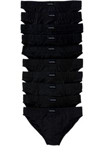 bonprix F&eacute;rfi als&oacute; puha pamuttal (10 db-os csomag), fekete, 8 (XXL)