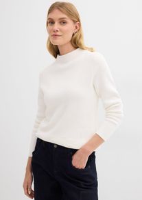 bonprix Sweter ze st&oacute;jką, biały, 48/50