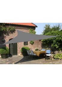 Sonnensegel Floracord, grau (anthrazit), B:360cm T:360cm, Polyester, Sonnensegel, Sonnensegel, Schenkell&auml;nge: 360 cm