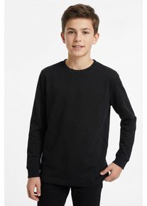 Langarmshirt name it "NKMVOBBO LS NREG TOP NOOS", Jungen, Gr. 146 (152), schwarz, Jersey, Obermaterial: 100% Baumwolle, unifarben, normal h&uuml;ftbedeckend, Rundhals, abgesteppte Kante, Shirts Langarmshirt