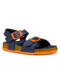 Sandale Geox "J GHITA BOY", Jungen, Gr. 36, blau (navy, orange), Synthetik, Schuhe Sandale, Sommerschuh, Schnallenschuh mit Fu&szlig;bett