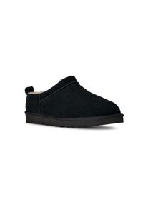 UGG Australia Schlupfboots UGG "UNISEX, CLASSIC MICRO", Herren, Gr. 13 (46), schwarz, Veloursleder, unifarben, Schuhe Schlupfboots, Boots, Clogs mit praktischer Anziehlasche