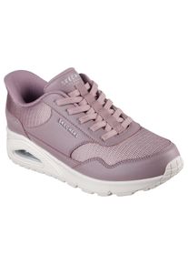 Slip-On Sneaker Skechers "UNO-SIMPLIFIED SLIP-IN", Damen, Gr. 42, lila (mauve), Lederimitat, Textil, Schuhe Slip-On Sneaker, Keilsneaker, Slipper mit integrierter Slip-Ins Technologie
