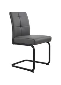 Hela, Freischwinger &raquo;MALTA&laquo; (Set) 1 Stk.verschiedene Bez&uuml;ge, Gestell Hochkant, Steppn&auml;hte, Grau + Schwarz + Grau, Baumwolle, Metall, Polyester, 