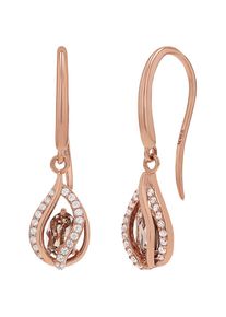 Amor, Damen, Paar Ohrhaken &raquo;2020735&laquo; mit Zirkonia (synth.), Kristallglas, ros&eacute;goldfarben-Wei&szlig;-Rosa + Wei&szlig;-Rosa, Paar Ohrh&auml;nger f&uuml;r Damen von Amor