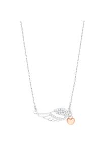 Amor, Damen, Kette mit Anh&auml;nger &raquo;Fl&uuml;gel mit Herz&laquo; mit Zirkonia (synth.), Silber-925-ros&eacute;goldfarben, Zeitlos sch&ouml;ne Damenkette
