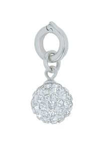 Amor, Damen, Charm Kugel &raquo;2038484, 2038485&laquo; mit Kristallglas, silberfarben-kristallwei&szlig; + kristallwei&szlig;, Stilvoller Charm-Anh&auml;nger von Amor f&uuml;r Damen