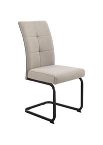 Hela, Freischwinger &raquo;MALTA&laquo; (Set) 1 Stk.verschiedene Bez&uuml;ge, Gestell Hochkant, Steppn&auml;hte, Schlamm + Schwarz + Schlamm, Metall, Polyester, Stoff,