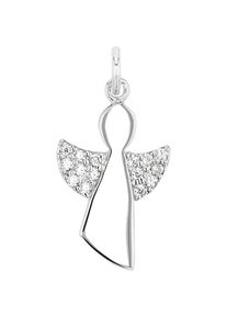 Amor, Damen, Engelanh&auml;nger &raquo;2039027&laquo; mit Zirkonia (synth.), silberfarben-kristallwei&szlig; + kristallwei&szlig;, Damen Motivanh&auml;nger "Engel" von Amor