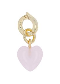 Amor, Damen, Charm Herz &raquo;2038479&laquo; mit Glasstein, gelbgoldfarben-rosa + rosa, Geschmackvoller Charm-Anh&auml;nger "Herz" von Amor f&uuml;r Damen