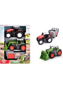 DICKIE TOYS, Spielzeug-Traktor &raquo;Farm Set&laquo;, gr&uuml;n/rot,
