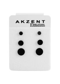 Adelia&acute;s Adelia ́s, Damen, Paar Ohrstecker &raquo;Damen Ohrringe &iquest; Ohrstecker aus Edelstahl&laquo;, schwarz, Ohrring Verschluss : Steckverschluss