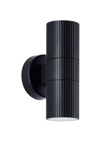OTTO home, Au&szlig;en-Wandleuchte &raquo;Kallina - Au&szlig;enleuchte in schwarz&laquo; GU10 1 Stk. Up- & Down Light, GU10, IP44, Aluminium/Glas, Au&szlig;enlampe, Wandlampe, 
