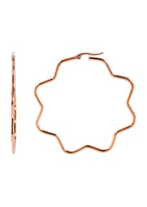 Adelia&acute;s Adelia ́s, Damen, Paar Creolen &raquo;Damen Ohrringe &iquest; Creole Blume aus Edelstahl&laquo;, gold, Ohrring Verschluss : Clipverschluss