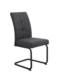 Hela, Freischwinger &raquo;MALTA&laquo; (Set) 1 Stk.verschiedene Bez&uuml;ge, Gestell Hochkant, Steppn&auml;hte, Anthrazit + Schwarz + Anthrazit, Metall, Polyester, Stoff,