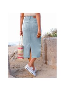 Casual Looks, Damen, Jeansrock, blue-bleached, 50, Baumwoll-Qualit&auml;t