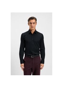 BOSS, Herren, Businesshemd Slim-Fit, aus funktionalem Stretch-Twill, Kentkragen, Black001, 40 - N-Gr, Bussiness Hemd von BOSS BLACK
