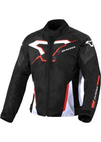 Macna Tazar 2.0, veste textile imperm&eacute;able pour femmes , couleur: Noir/Blanc/Rouge , taille: S