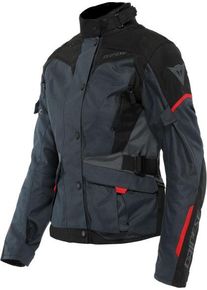 Dainese Tempest 3 D-Dry, casaco t&ecirc;xtil imperme&aacute;vel para mulheres , cor: Cinzento Escuro/Preto/Vermelho , tamanho: 52