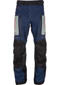Klim Carlsbad, pantalon textile Gore-Tex , couleur: Bleu Fonc&eacute;/Bleu Clair/Rouge , taille: 38