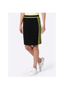 Heine, Damen, Jerseyrock, schwarz, 34, sportive Kontraststreifen