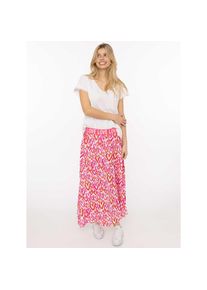 Zwillingsherz, Damen, Maxirock &raquo;"Love Hearts"&laquo; Herzmuster, Gummizug mit Schriftzug, leichtes Material, kn&ouml;chellang, Rot, L/XL, Damenrock von 