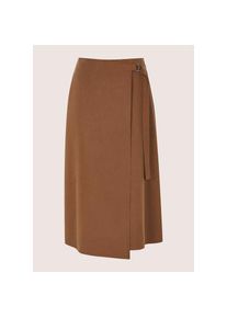 Madeleine Mode MADELEINE, Damen, Midirock &raquo;Midirock Stilvoller Wickelrock mit Bindeband&laquo; Rock in Wickeloptik, nougat / braun, 44, L&auml;nge ca. 74 cm, wadenlang