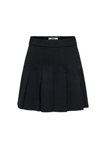 Only, Damen, Minirock &raquo;ONLPOPTRASH LIFE HW PLEAT SKIRT CC PNT&laquo; elastisches B&uuml;ndchen, Falten Details, Black, M, Minirock von Only