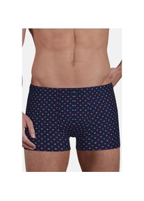 G&ouml;tzburg G&Ouml;TZBURG, Herren, Retro Pants &raquo;Glasgow&laquo; 2er Pack, gemustert, basic, kurz, eng, atmungsaktiv, Baumwollmix, blau-dunkel-Minimal, 6, Boxershorts von 