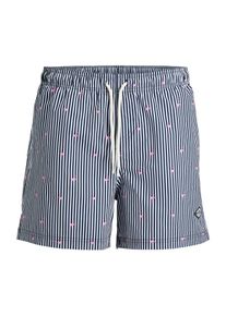 Jack & Jones Jack & Jones M&aelig;nd Badeshorts 'JPSTMAUI BREEZE' navy / lyser&oslash;d / hvid St&oslash;rrelse S