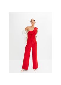 bonprix, Damen, Overall f&uuml;r festliche Anl&auml;sse, One-Shoulder-Design, Slim fit, &auml;rmellos, rot (L&auml;nge: Regul&auml;r), 48/50 (XL) - N-Gr, Modernes One-Shoulder