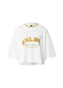 Karo Kauer Damer Oversized bluse guld / hvid St&oslash;rrelse XS/S