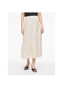 Vila, Damen, Maxirock &raquo;VIPRISILLA HW ANKLE SKIRT - NOOS&laquo;, Super Light Natural Melan, 44, Maxirock von Vila