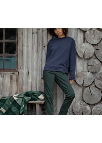 Tchibo - Bluza dresowa z dzianinowymi detalami - dla pań - rozmiar S 36/38 - kolor: niebieski