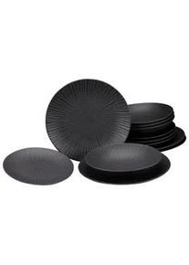 Creatable Tafelservice Vesuvio Black in Schwarz, 12-teilig