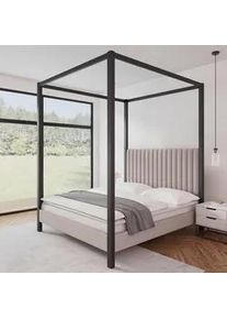 Himmelbett Mona ca. 180x200 cm Hellgrau