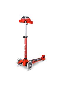 Micro Mobility , Rot , Kunststoff , 26.5x49-67x55 cm , h&ouml;henverstellbarer Lenker mit Schnellspanner, Lenkstange abnehmbar, weiche Griffe, Antirutsch-Trittbrett mit Bremse, R&auml;der mit LED-Licht ,