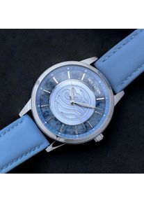 Holzkern; Montre en bois Water Tribe (marbre/bleu), Homme, Bois naturels