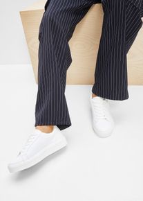 bonprix Sneaker, wei&szlig;, Gr.36, Zeitloser Plateau Sneaker mit Fersendetail, aus Vegan