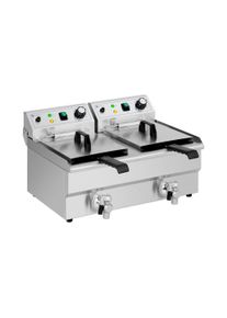 Elektromos olajs&uuml;tő - 2 x 9 l - ROYAL CATERING - 230 V RCPSF 18ETH