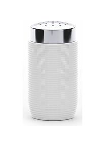 Valira Weiss/Chrom Porzellan, Pfefferm&uuml;hle + Salzm&uuml;hle, Silber, Weiss