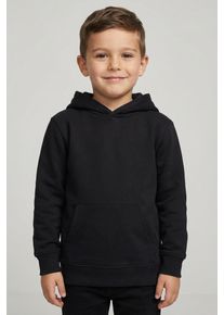 Kapuzensweatshirt Tom Tailor, Jungen, Gr. 176, schwarz (heavy schwarz), Sweatware, Obermaterial: 100% Baumwolle, unifarben, angesetztes B&uuml;ndchen, Sweatshirts Kapuzensweatshirt, mit R&uuml;ckenprint