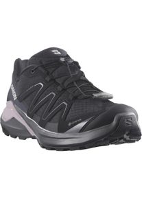 Trailrunningschuh Salomon "EXAMOTION GORE-TEX", Damen, Gr. 40,5, schwarz (schwarz, nine iron, nirvana), Synthetik, Textil, Schuhe Trailrunningschuh, wasserdicht