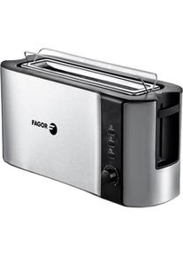 Fagor Bigtoast Steel, Toaster, Silber, Schwarz