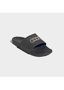 Badesandale adidas Performance "ADILETTE COMFORT AUDI REVOLUT F1 TEAM BADESCHLAPPEN", Gr. 48,5, utility schwarz, utility schwarz, chalk pearl, Synthetik, Schuhe Badesandale, AUDI F1 Motorsport