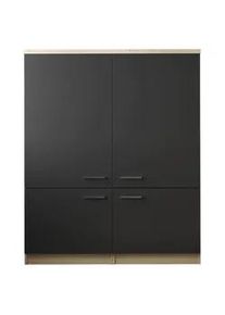 respekta Mehrzweckschrank Merle Schwarz/Eichefarben