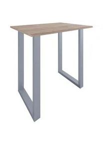 Vcm Bartisch XONA Silber/ Eiche ca.110x102x80cm