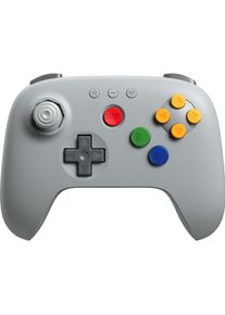 8bitdo 64 Bluetooth Game Controller, gray, Switch/PC (Android, PC, Switch), Gaming Controller, Grau